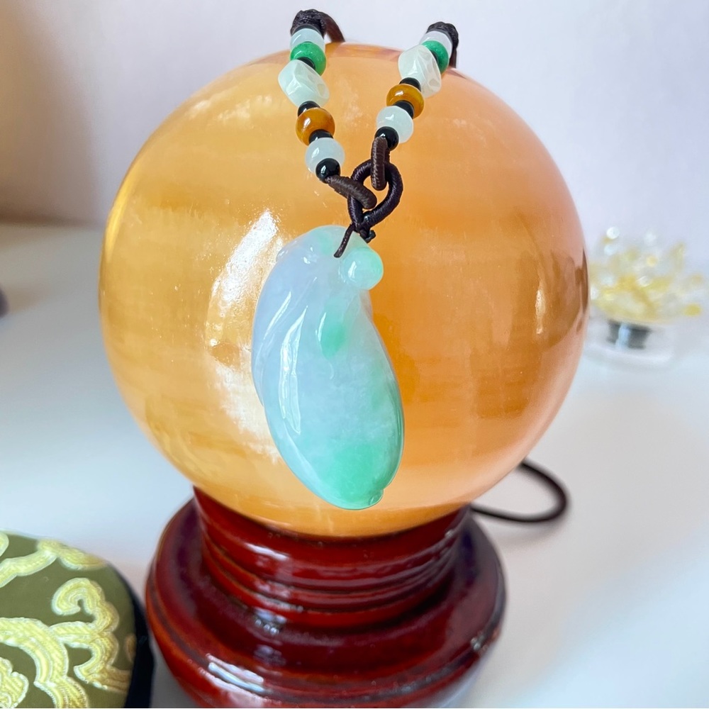 Certified Natural Burmese Jadeite Jade Pendant